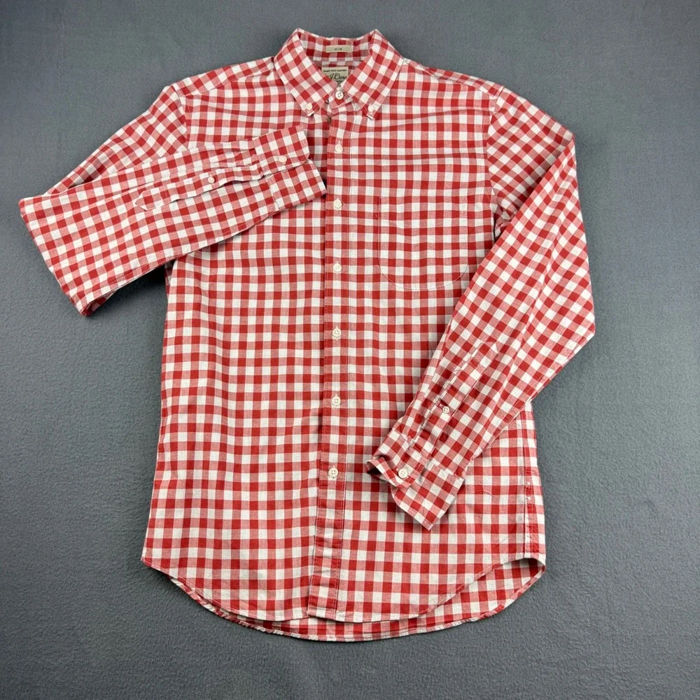J Crew Oxford Shirt Men's S Plaid Classic Slim Stretch Dress Casual Office Lot 5